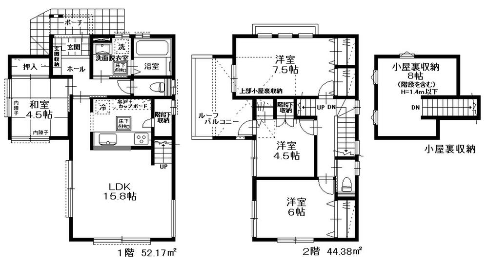 Floor plan. 34,800,000 yen, 4LDK, Land area 114.77 sq m , Building area 96.55 sq m floor plan