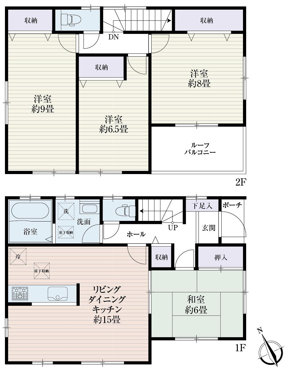 Floor plan. 25,800,000 yen, 4LDK, Land area 162.15 sq m , Building area 104.33 sq m