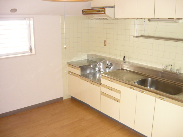 Kitchen. Gas stove installed Friendly spread of kitchen