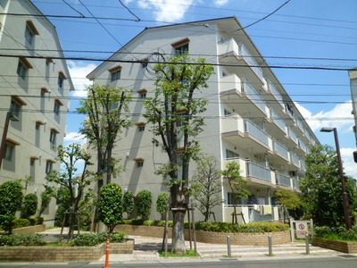 Building appearance. Sunny