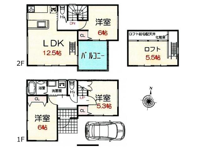 Floor plan. 26,800,000 yen, 3LDK, Land area 69 sq m , Building area 79.23 sq m floor plan