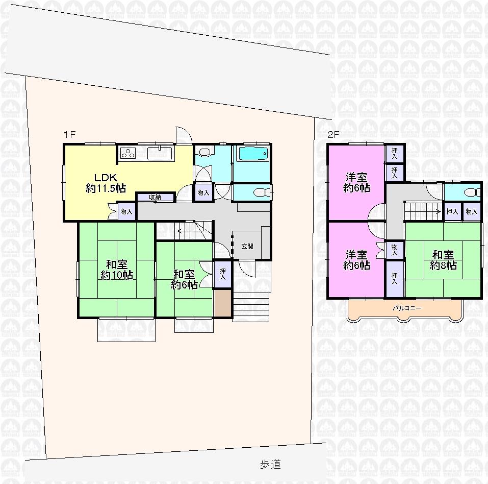 Floor plan. 32,800,000 yen, 5LDK, Land area 201.61 sq m , Building area 118.13 sq m