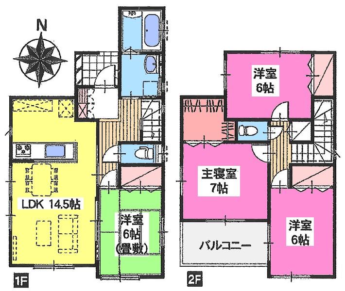 Floor plan. 23.4 million yen, 4LDK, Land area 105.04 sq m , Building area 98.54 sq m floor plan