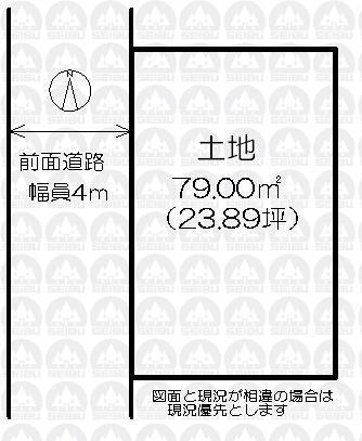 Compartment figure. Land price 13 million yen, Land area 79 sq m