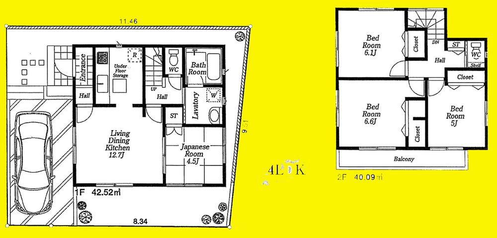 Floor plan. 26,800,000 yen, 4LDK, Land area 103.99 sq m , Building area 82.61 sq m