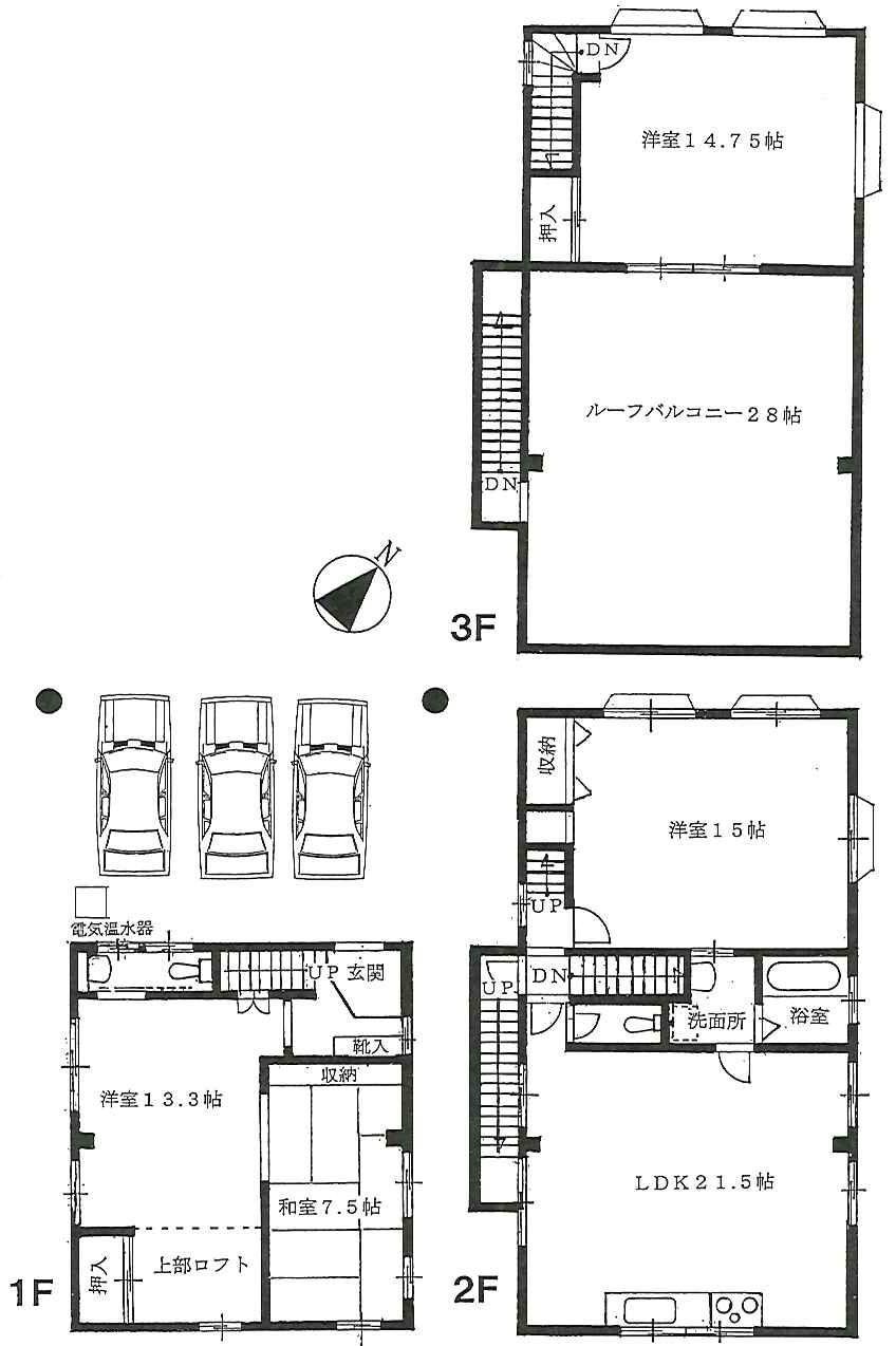 Floor plan. 28 million yen, 4LDK, Land area 100.02 sq m , Building area 147.71 sq m floor plan