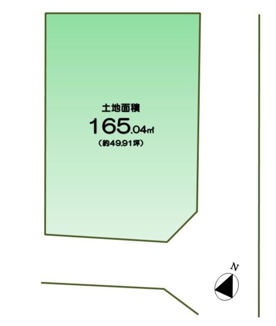 Compartment figure. Land price 23.8 million yen, Corner lot with a land area of ​​165.04 sq m feeling of freedom