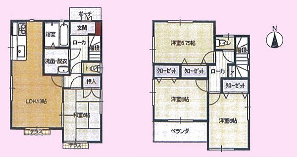 Floor plan. 24,800,000 yen, 4LDK, Land area 105.3 sq m , Building area 92.32 sq m