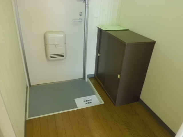 Entrance. From a different angle. There is space place, such as a refrigerator next to cupboard