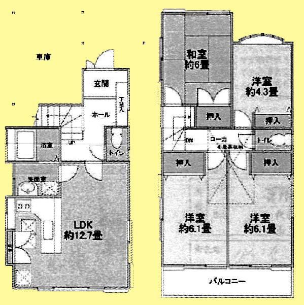 Floor plan. 27.5 million yen, 4LDK, Land area 90 sq m , Building area 83.46 sq m