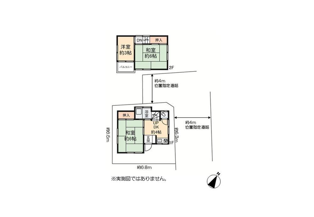 Compartment figure. Land price 3.8 million yen, Land area 46.68 sq m