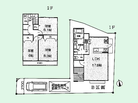 Floor plan. 32,800,000 yen, 3LDK, Land area 104.93 sq m , Building area 92.43 sq m