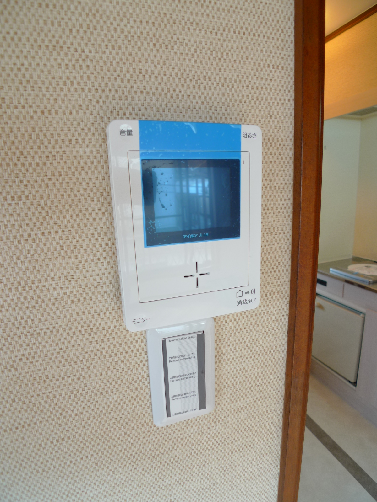 Living and room. TV monitor phone