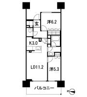 Floor: 2LDK + SIC, the occupied area: 58.72 sq m
