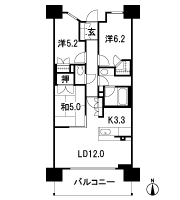Floor: 3LDK + WIC, the occupied area: 70.63 sq m