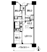 Floor: 3LDK + WIC, the occupied area: 70.98 sq m