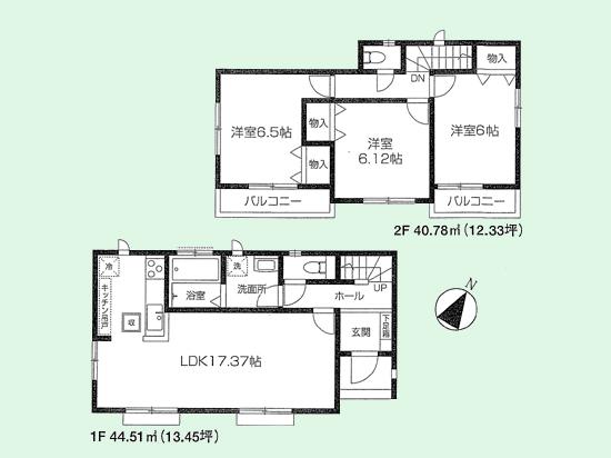 Floor plan. 21,800,000 yen, 3LDK, Land area 114.17 sq m , Building area 85.29 sq m