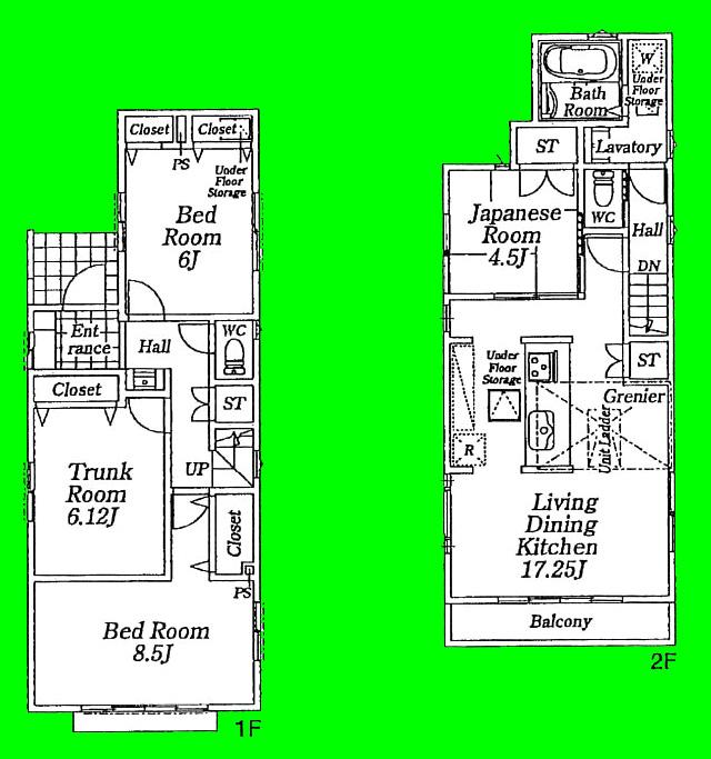 Floor plan. (2), Price 31,800,000 yen, 4LDK, Land area 100.05 sq m , Building area 96.58 sq m