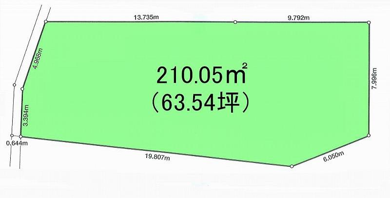 Compartment figure. Land price 11 million yen, Land area 210.05 sq m