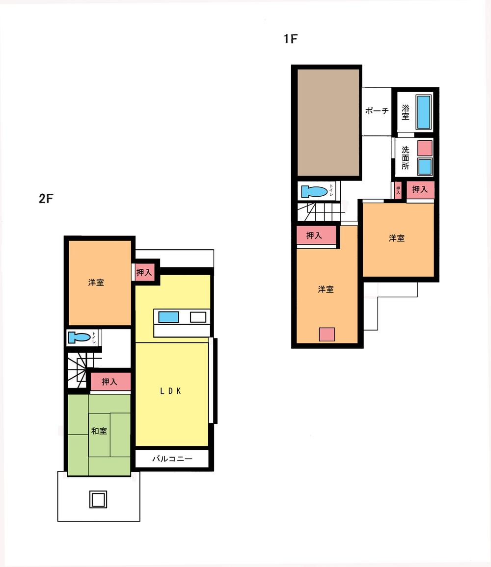 Floor plan. 18,800,000 yen, 4LDK, Land area 98 sq m , Building area 90.91 sq m floor plan