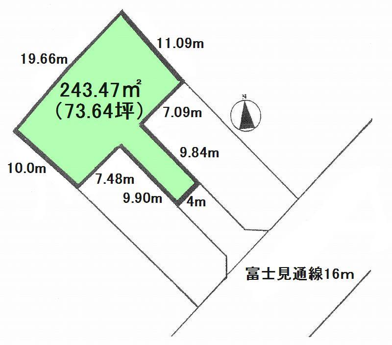 Compartment figure. Land price 16.8 million yen, Land area 243.47 sq m