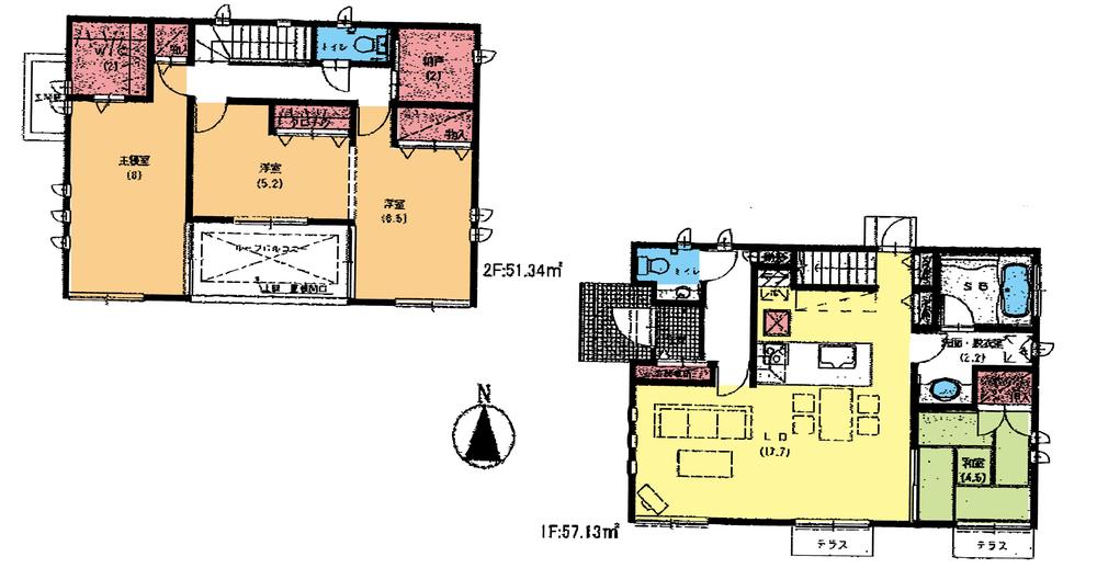 Floor plan. 28 million yen, 4LDK, Land area 132.24 sq m , Building area 108.47 sq m floor plan