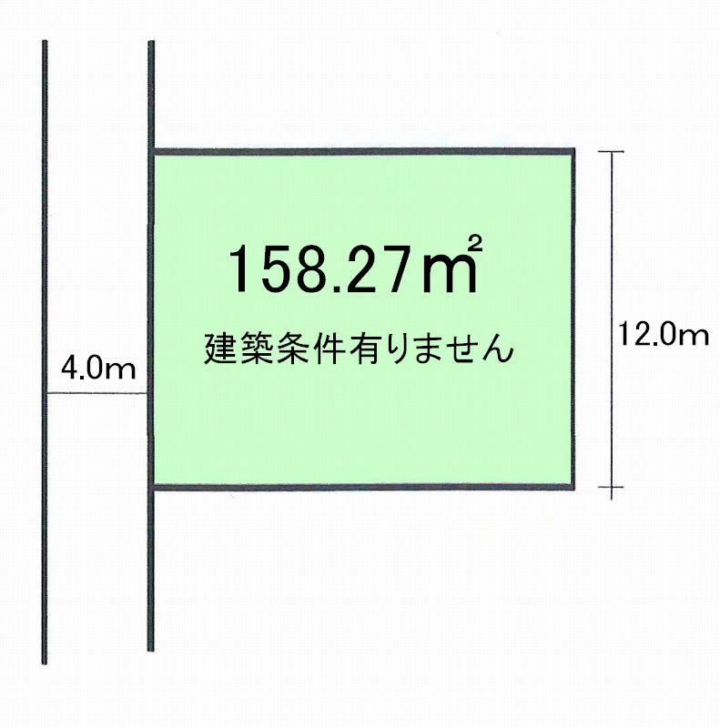 Compartment figure. Land price 24,800,000 yen, Land area 158.27 sq m