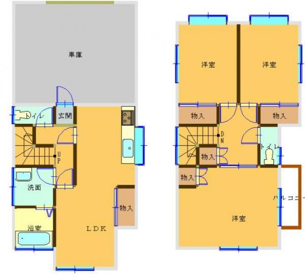 Floor plan. 15.8 million yen, 5DK, Land area 115.48 sq m , It is a building area of 110.95 sq m 3LDK