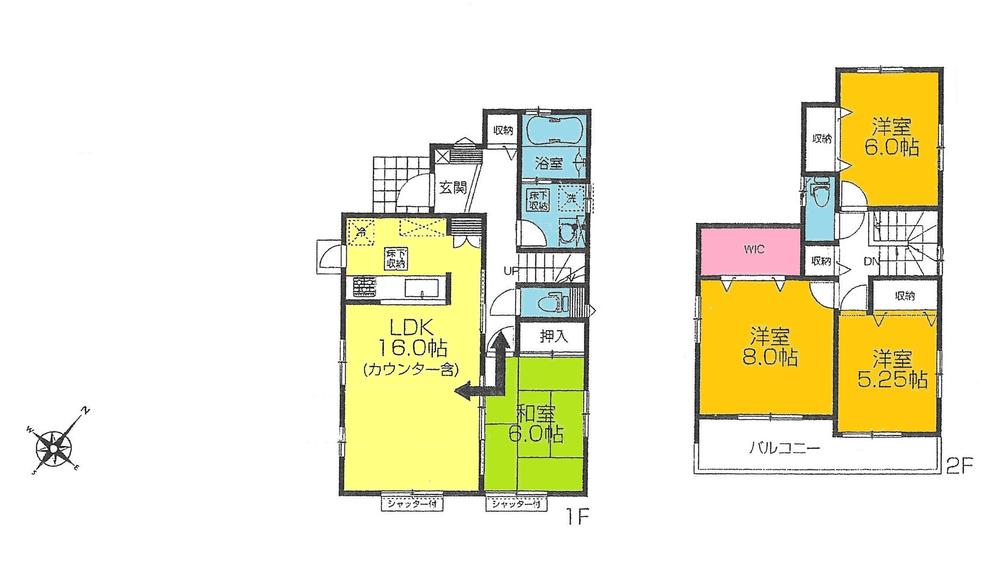 Floor plan. ((1) Building), Price 26.5 million yen, 4LDK, Land area 172.33 sq m , Building area 103.51 sq m
