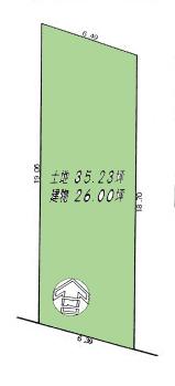 Compartment figure. Land price 6.8 million yen, Land area 116.48 sq m compartment view