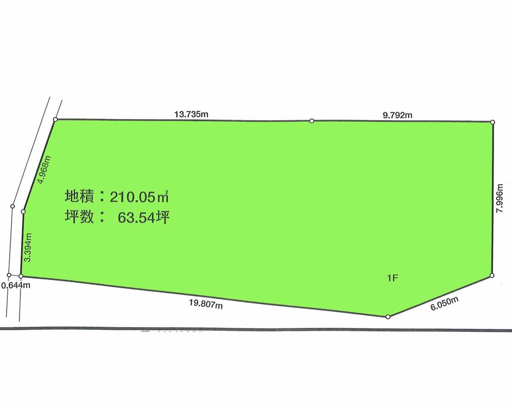 Compartment figure. Land price 11 million yen, Land area 210.05 sq m