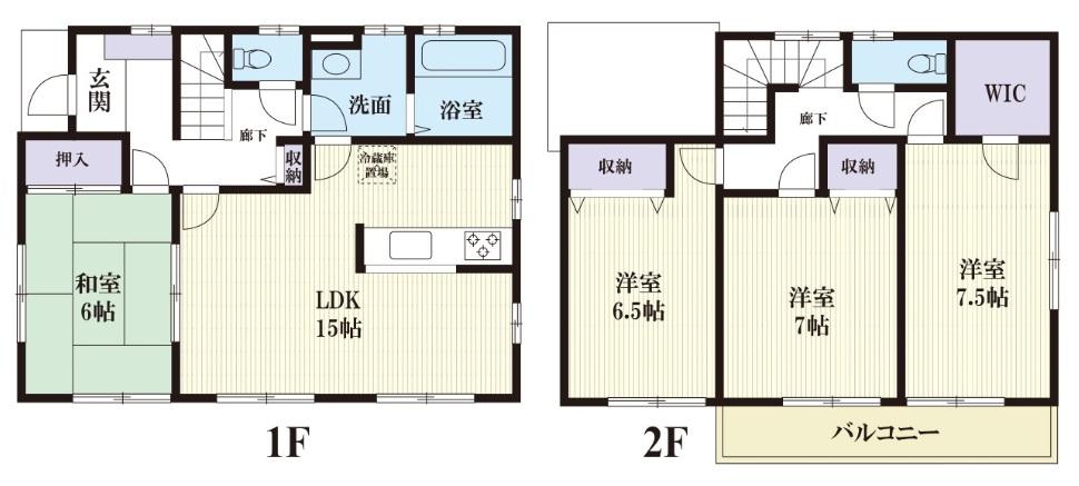 Floor plan. (3 Building), Price 28.8 million yen, 4LDK, Land area 135.06 sq m , Building area 103.51 sq m