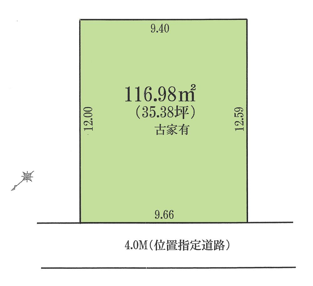 Compartment figure. Land price 6 million yen, Land area 116.98 sq m compartment view