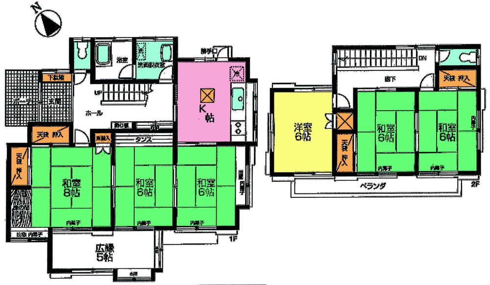 Floor plan. 33,800,000 yen, 6K, Land area 261.41 sq m , Building area 118.2 sq m