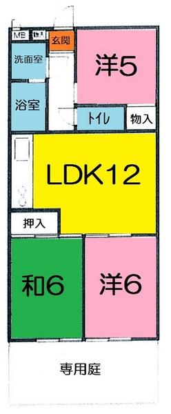 Floor plan. 3LDK, Price 5.99 million yen, Occupied area 49.92 sq m