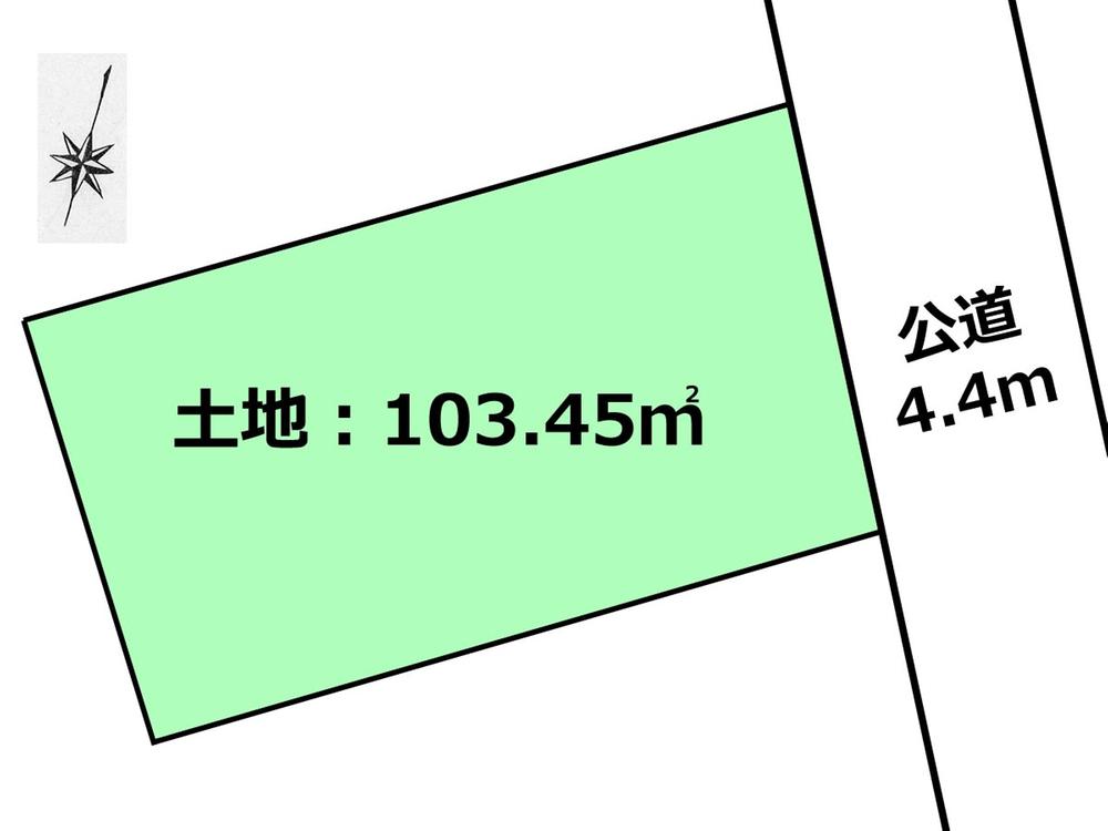 Compartment figure. Land price 12.8 million yen, Land area 103.45 sq m