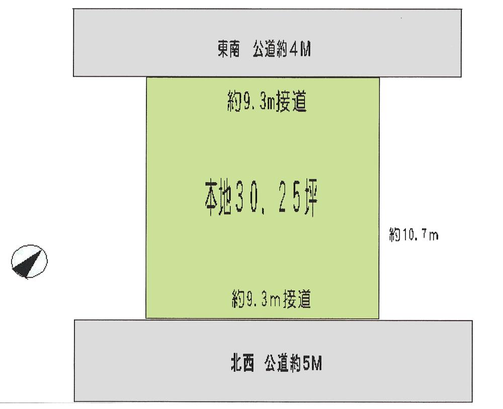 Compartment figure. Land price 14.3 million yen, Land area 100 sq m compartment view
