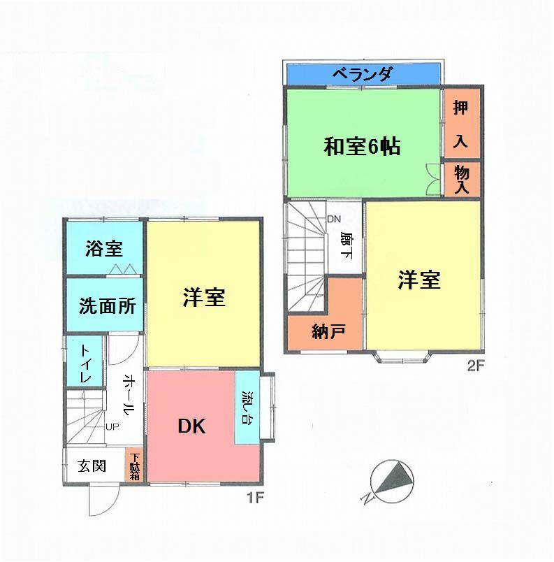 Floor plan. 11.8 million yen, 3DK + S (storeroom), Land area 149.25 sq m , Building area 57.96 sq m