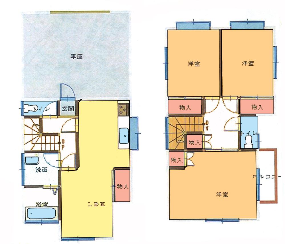 Floor plan. 15.8 million yen, 3LDK, Land area 115.48 sq m , Building area 110.95 sq m floor plan
