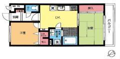 Floor plan. 2DK, Price 12.3 million yen, Footprint 40.5 sq m , Balcony area 4.95 sq m floor plan