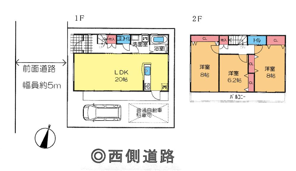 Floor plan. 21,800,000 yen, 3LDK, Land area 100 sq m , Building area 97.7 sq m floor plan
