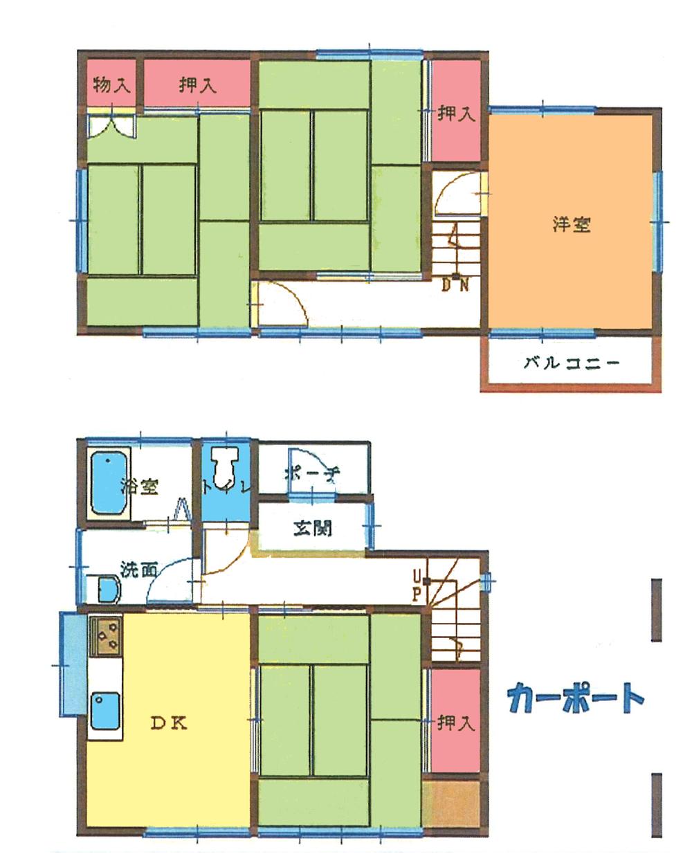 Floor plan. 14.8 million yen, 4DK, Land area 100.02 sq m , Building area 74.52 sq m floor plan