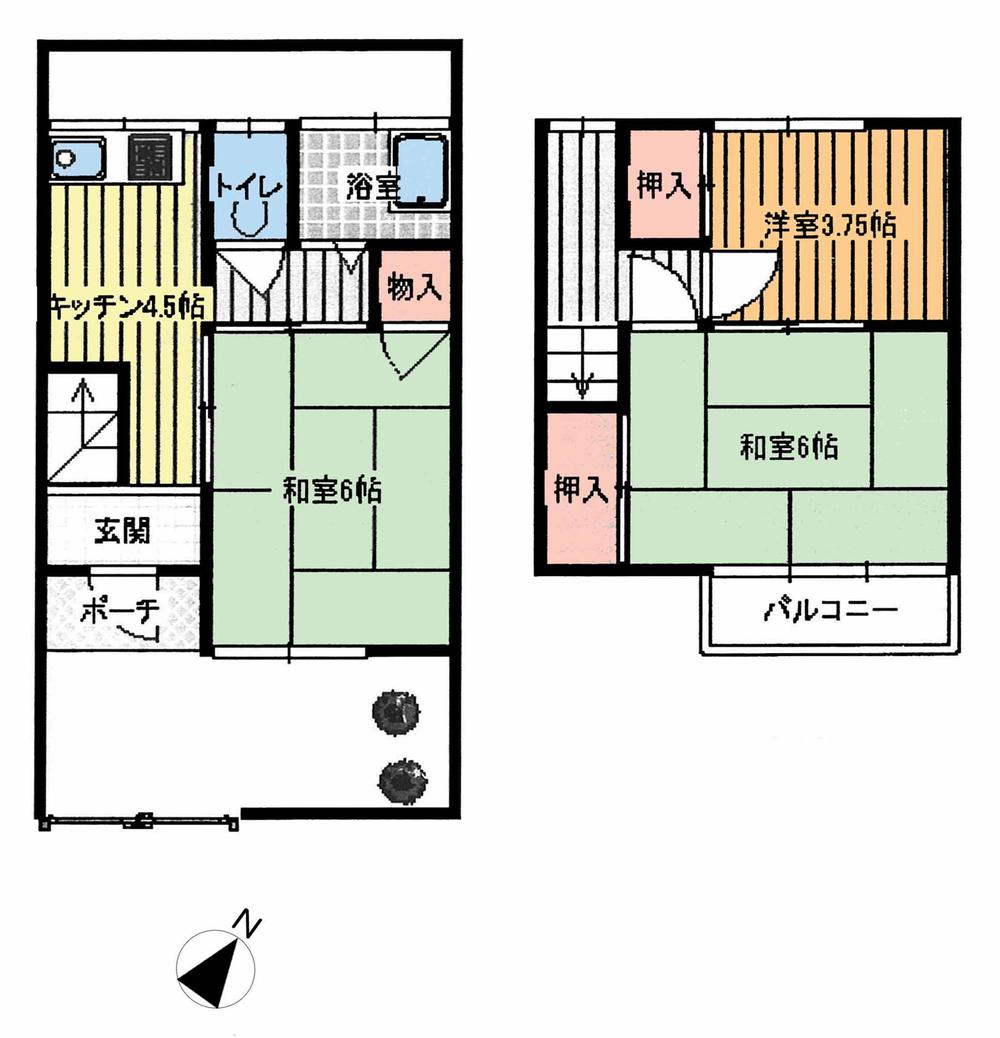 Floor plan. 3.5 million yen, 3K, Land area 43.48 sq m , Building area 46.97 sq m floor plan
