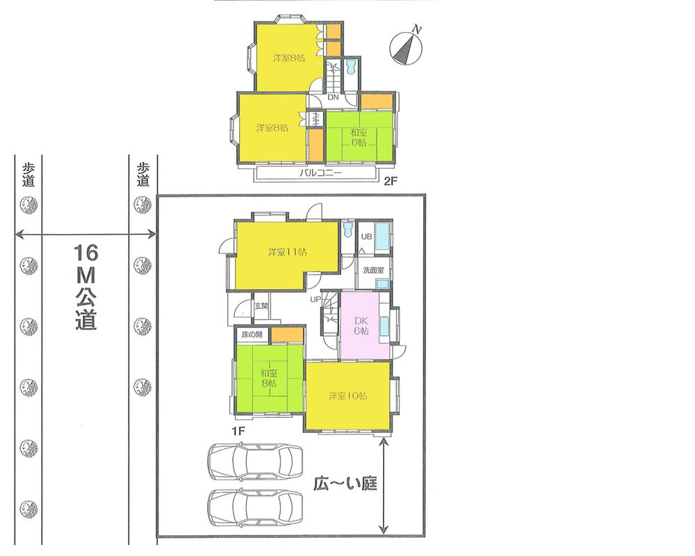 Floor plan. 25,800,000 yen, 6DK, Land area 230.28 sq m , Building area 132.48 sq m