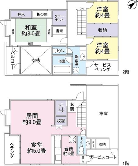 Floor plan. 16.8 million yen, 3LDK, Land area 106.58 sq m , Building area 107.76 sq m