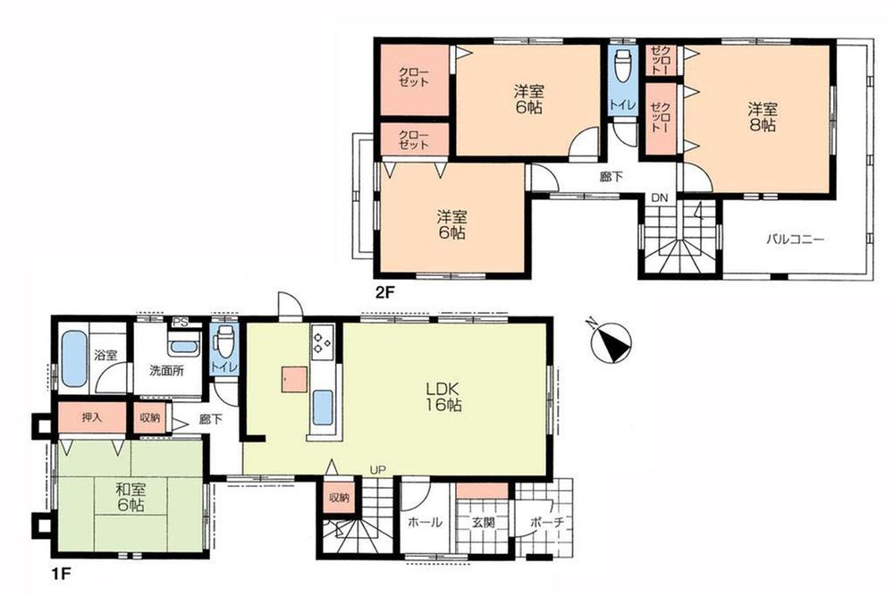 Floor plan. 25,800,000 yen, 4LDK, Land area 163.01 sq m , Building area 107.64 sq m floor plan