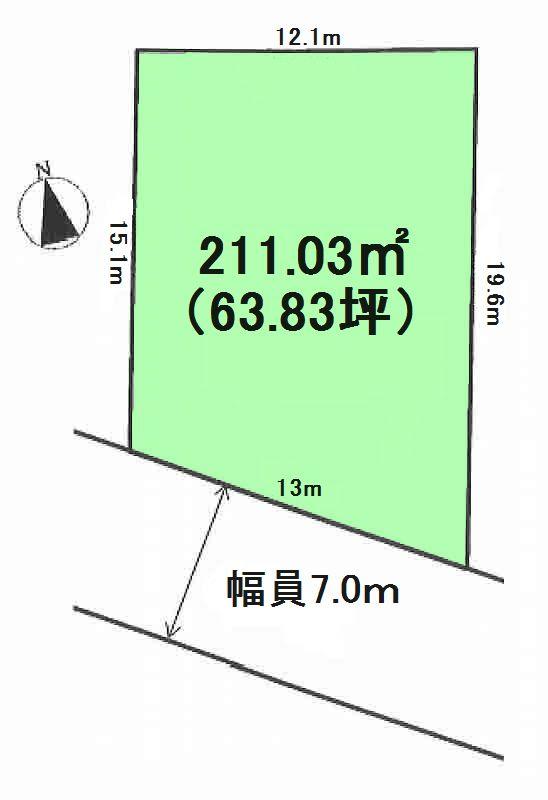 Compartment figure. Land price 24,800,000 yen, Land area 211.03 sq m