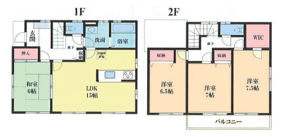 Floor plan. (3 Building), Price 28.8 million yen, 4LDK, Land area 135.06 sq m , Building area 103.51 sq m