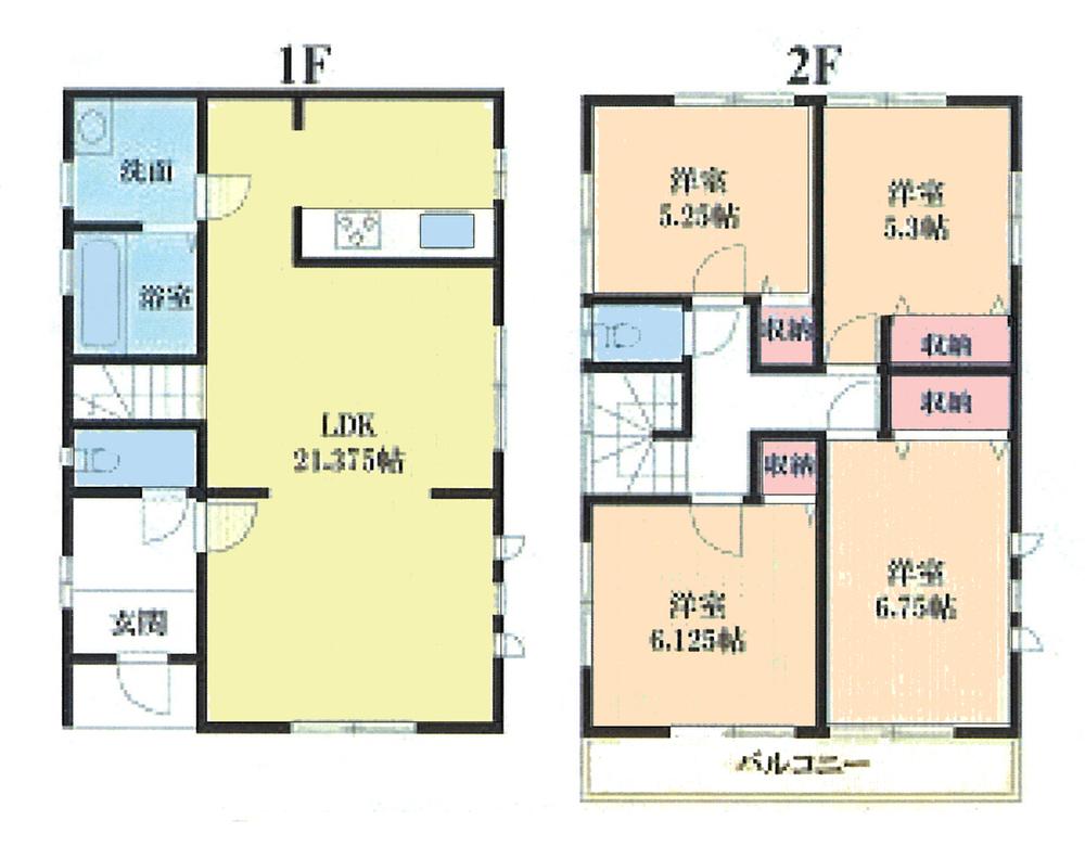 Floor plan. (7 Building), Price 26.5 million yen, 4LDK, Land area 135.05 sq m , Building area 100.61 sq m