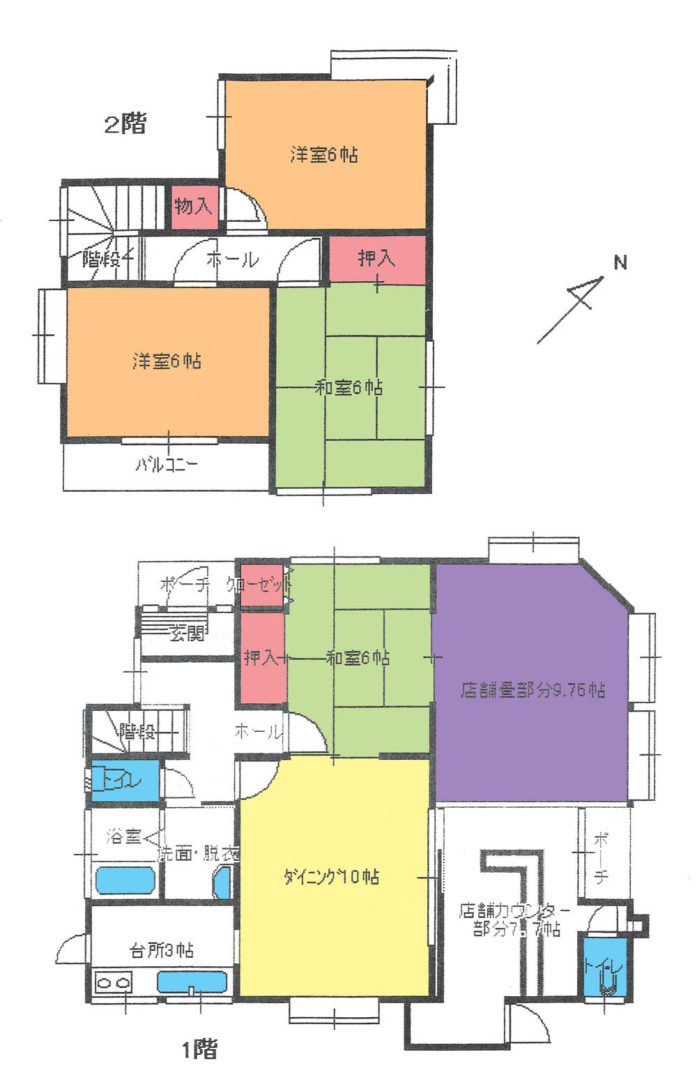 Floor plan. 14.8 million yen, 4LDK, Land area 111 sq m , Building area 105.91 sq m floor plan